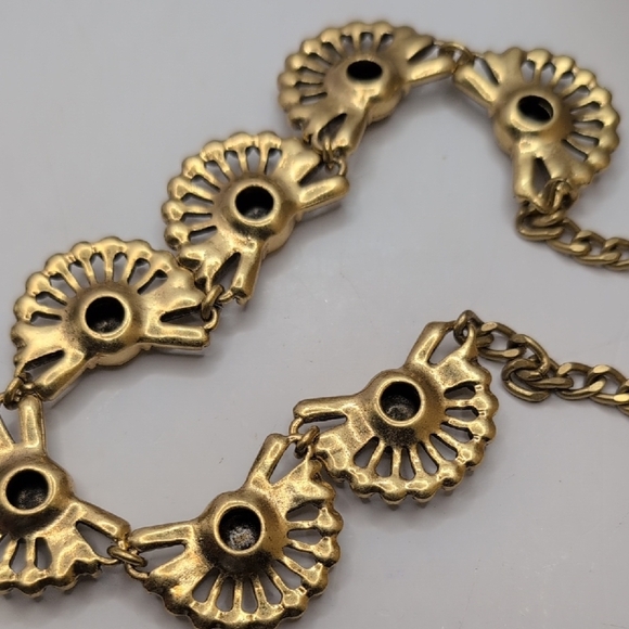 J. Crew Gold Fan-Shaped Statement Necklace - Picture 6 of 6